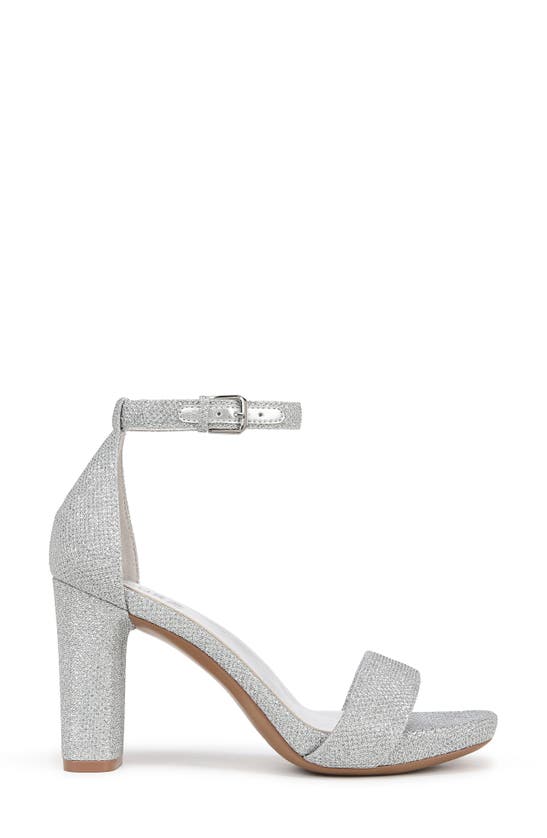 Shop Naturalizer Joy Ankle Strap Sandal In Silver Fab Fabric