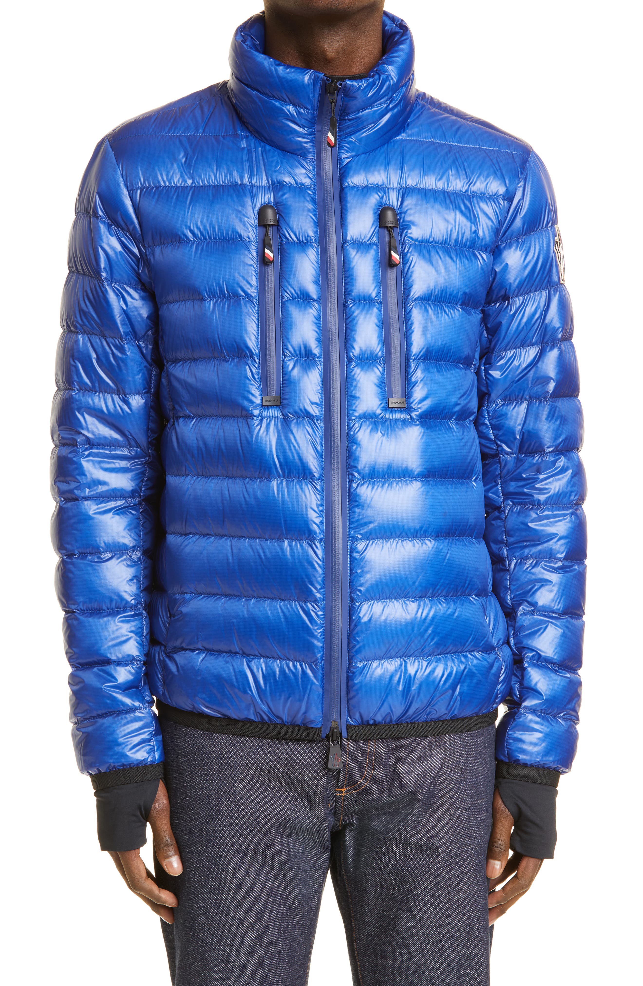 moncler blue padded jacket