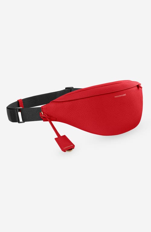 Shop Maison De Sabre Maison De Sabré Leather Sling Bag In Pomegranate Red