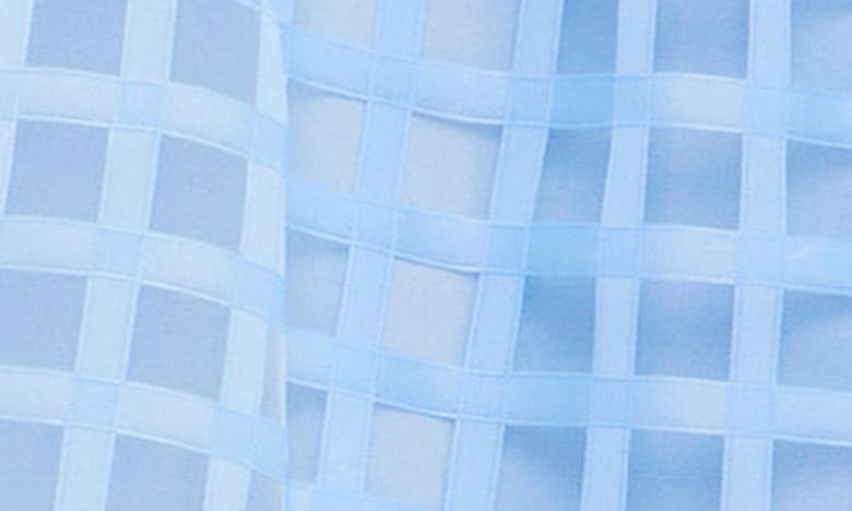 ENGLISH FACTORY ENGLISH FACTORY GRIDDED PUFF SLEEVE DRESS