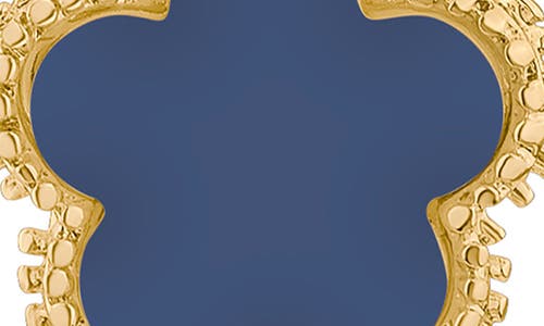 Jardin Resin Clover Drop Earrings In Navy/gold