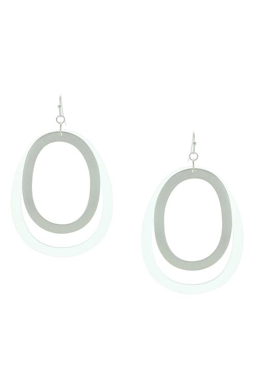 Shop Olivia Welles Lils Double Hoop Earrings In Silver/clear