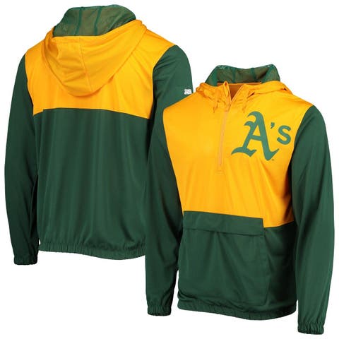 Oakland Athletics Stitches Button-Down Raglan Replica Jersey - Green