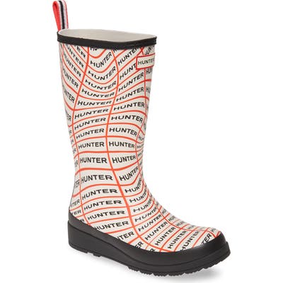 Hunter Original Play Tall Waterproof Rain Boot, Red
