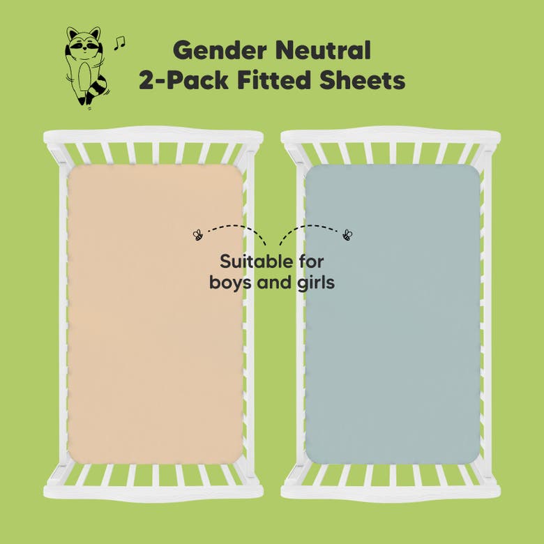 Keababies Soothe Fitted Crib Sheet In Toasty