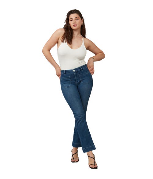 Lola Jeans Gene Mid Rise Bootcut Jeans In Dim Sky