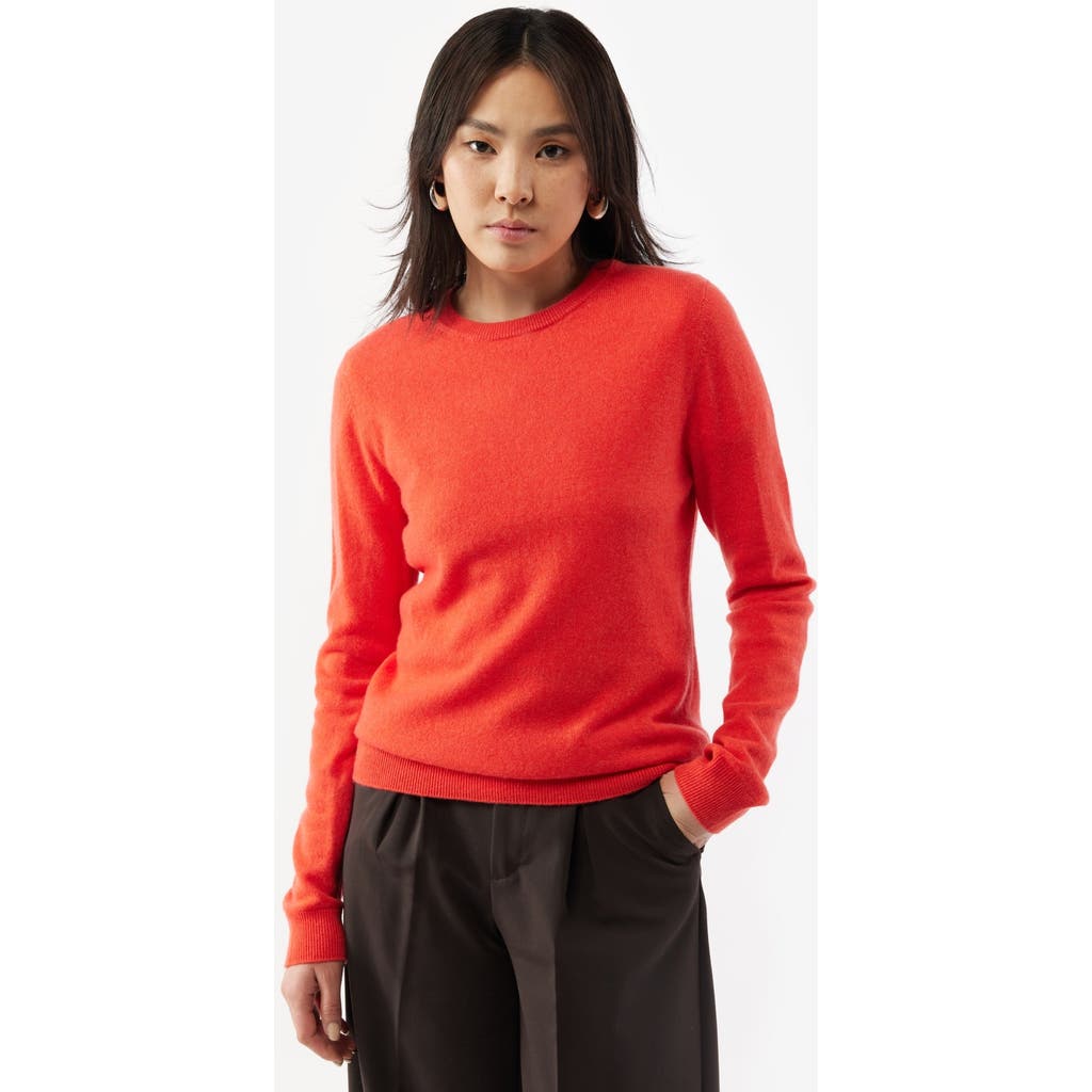Gobi Cashmere Crew Neck Sweater In Fiesta