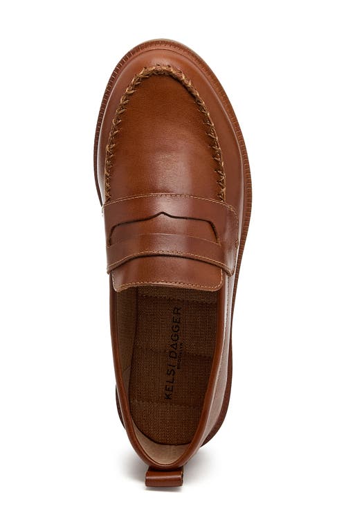 Kelsi Dagger Brooklyn Lens Penny Loafer In Caramel