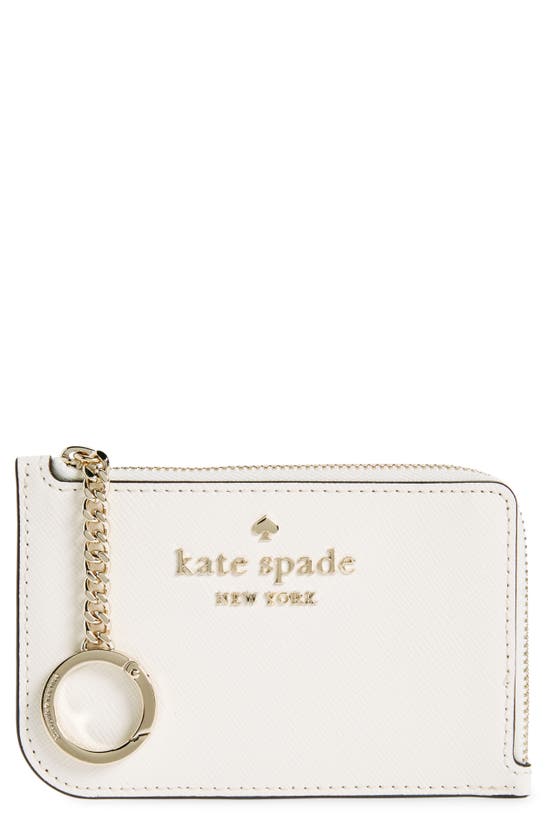 Kate Spade Cameron Medium L-zip Card Holder In Parchment