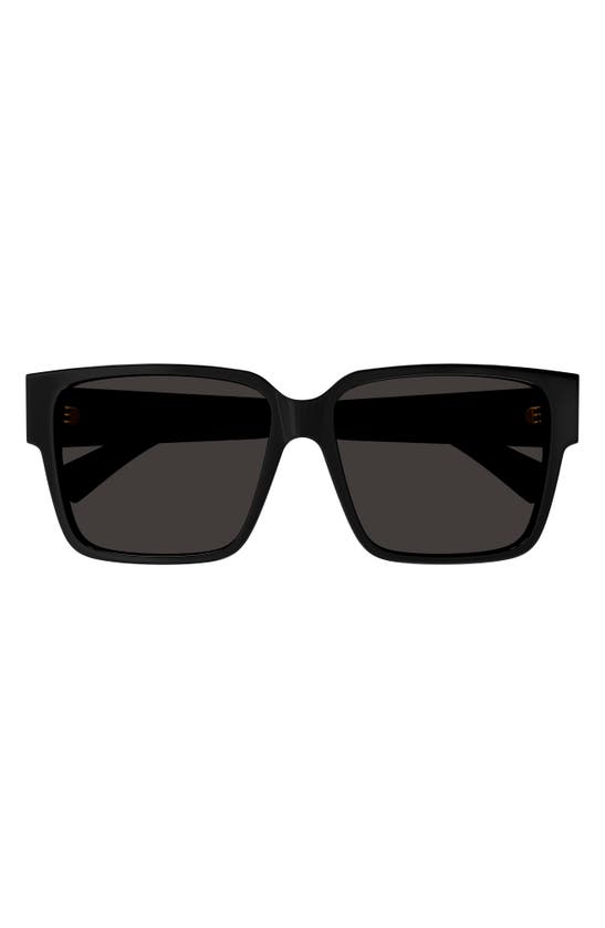 Shop Bottega Veneta 59mm Square Sunglasses In Black