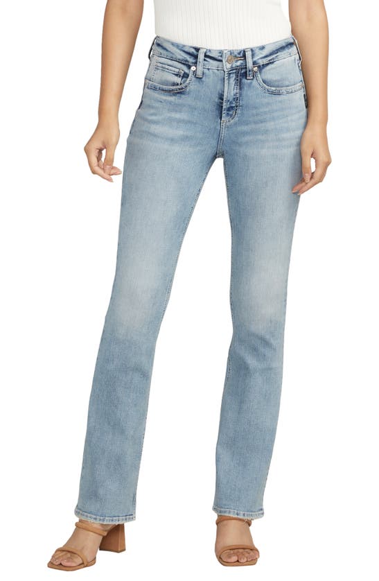 Shop Silver Jeans Co. Suki Curvy Mid Rise Slim Bootcut Jeans In Indigo