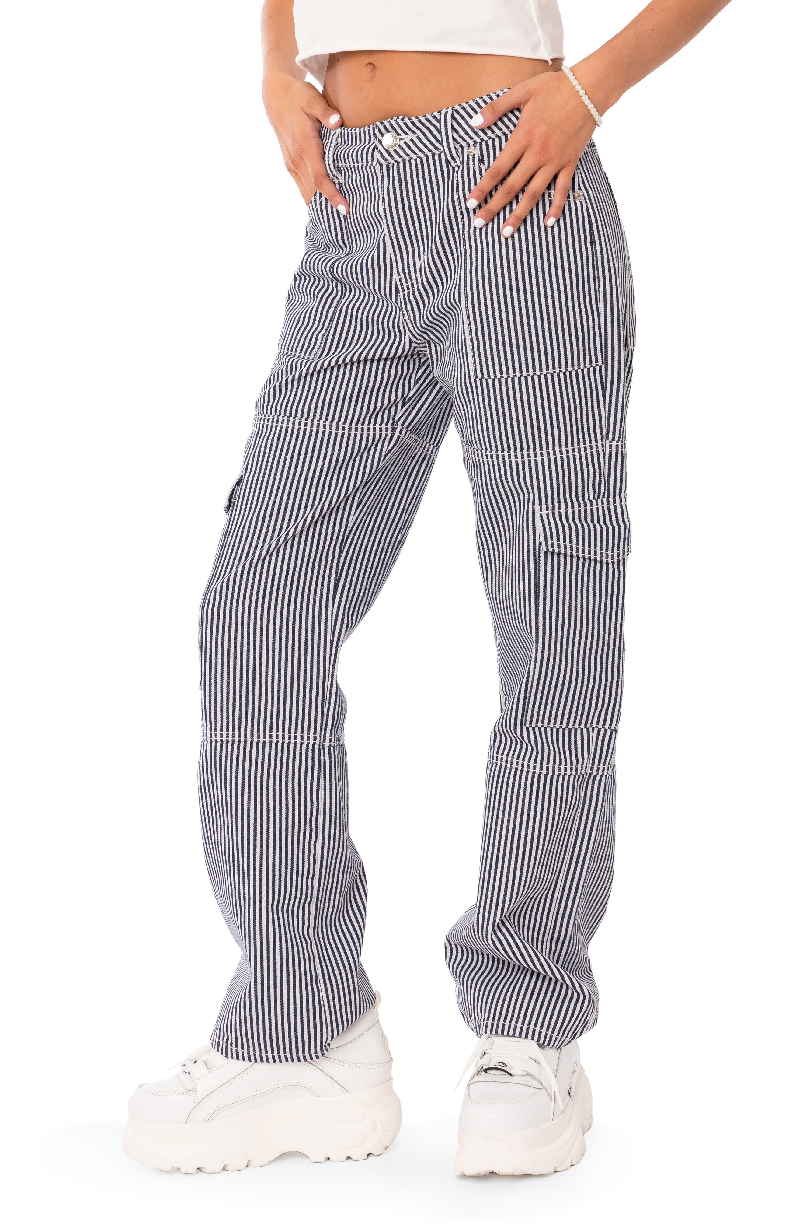 EDIKTED Stripe Out Cargo Pants Nordstrom