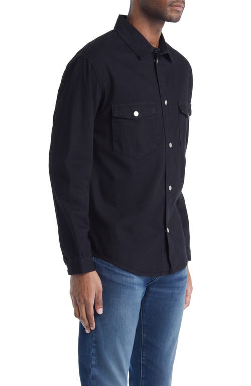 Frame Collared Denim Shirt In Noir