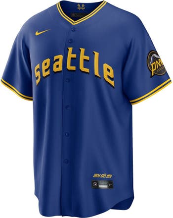 Men's Seattle Mariners White Gold & Black Gold Jersey - All