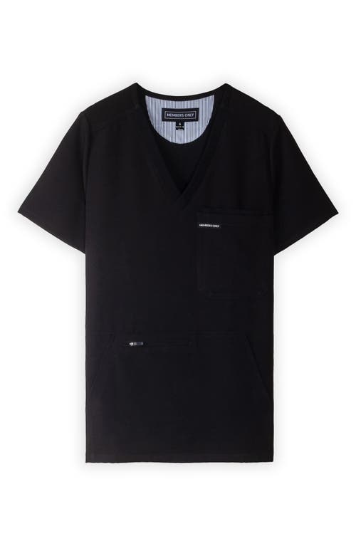 Members Only Cordoba 5-pocket Scrub Top In Black
