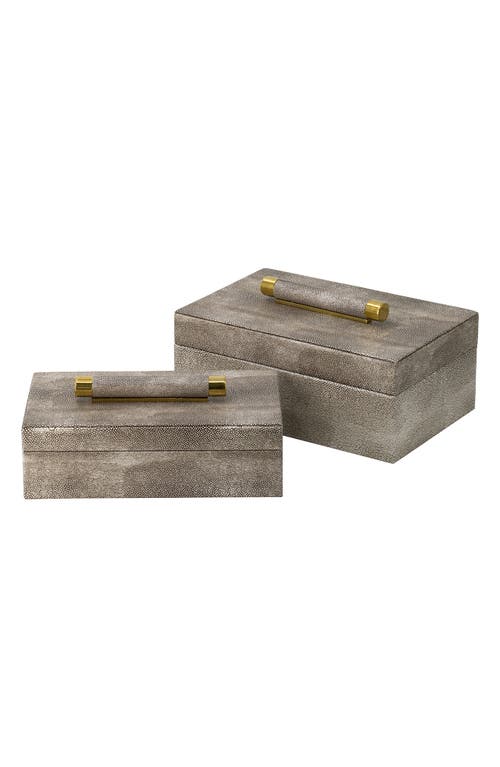 Shop R16 Home Mamba Stingray Embossed Box In Grey/gold