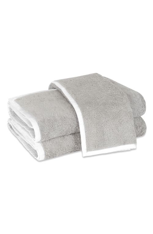 Matouk Enzo Cotton Washcloth In Pearl/white