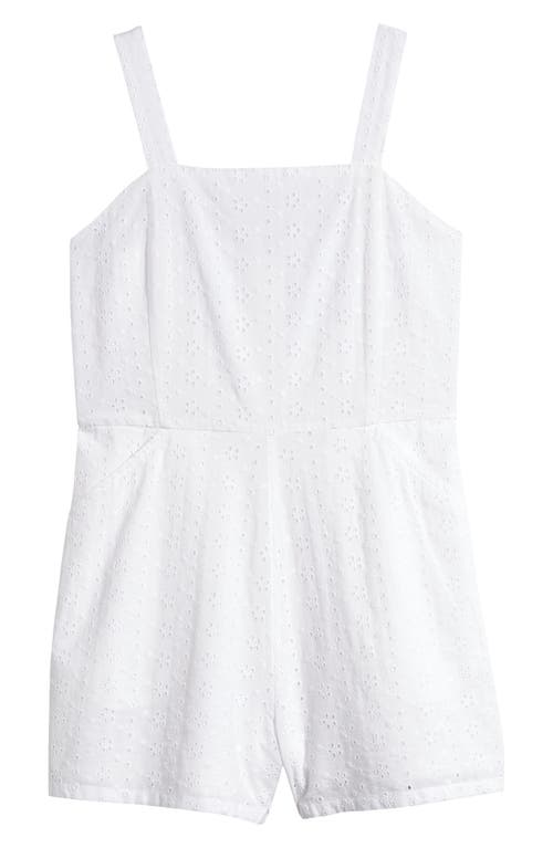 Nordstrom Kids' Eyelet Cotton Romper at Nordstrom,