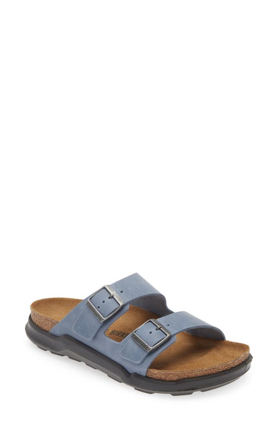 Shop Birkenstock Arizona Slide Sandal In Elemental Blue
