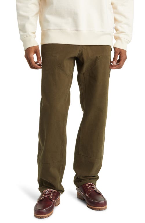 Statesman Double Knee Cotton Pants in Olive