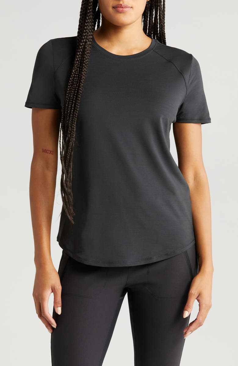 Zella Energy Performance T-Shirt, Main, color, Black