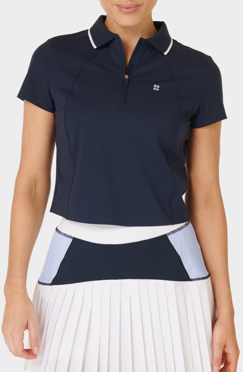 Shop Sweaty Betty Power Tennis Polo In Navy Blue