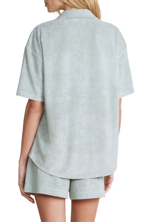 BAREFOOT DREAMS BAREFOOT DREAMS® COZY TERRY® SHORT SLEEVE BUTTON-UP SHIRT