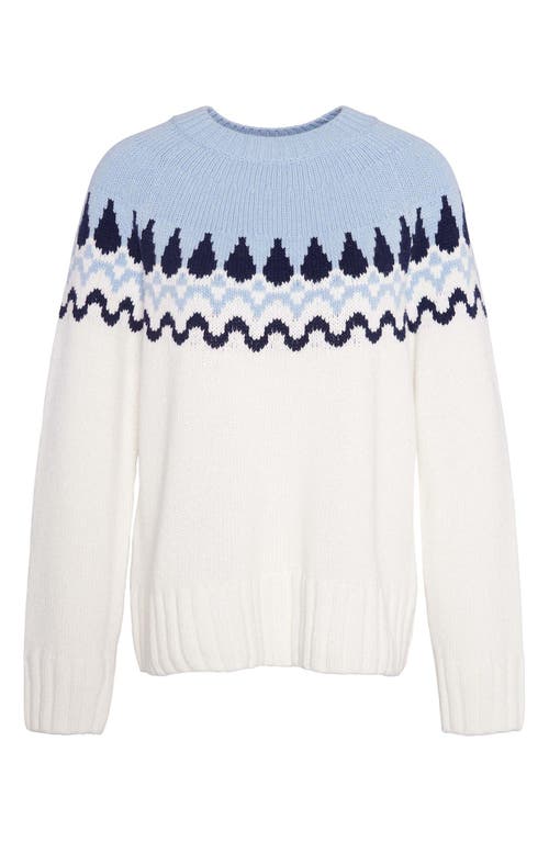 Shop Barbour Kingsford Fair Isle Sweater In Ecru White