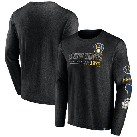 Milwaukee Brewers '47 Irving Long Sleeve T-Shirt - Navy