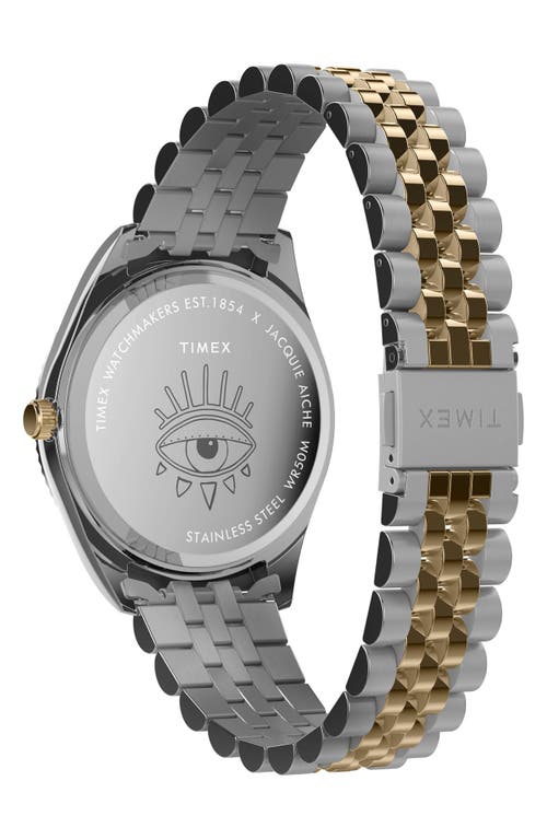 Shop Timex ® X Jacquie Aiche Bracelet Watch, 18mm In Two-tone/blue