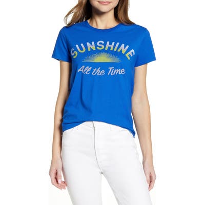 Lucky Brand Sunshine All The Time Cotton Graphic Tee, Blue