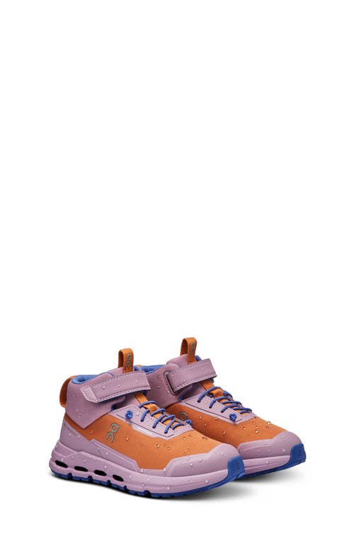 On Kids' Cloudhero Mid Waterproof Sneaker In Copper/lavendula