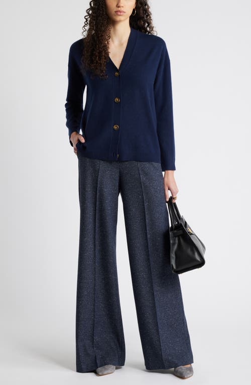 Shop Nordstrom Cashmere Drop Shoulder Cardigan In Navy Night