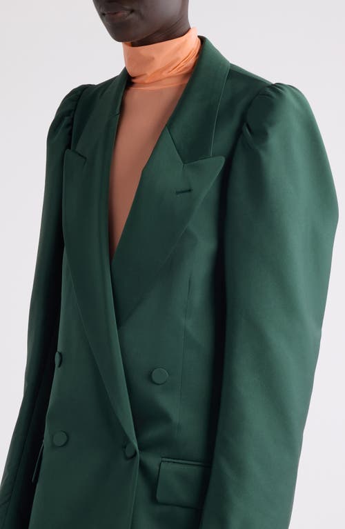 Shop Dries Van Noten Blinky Oversize Double Breasted Jacket In Green