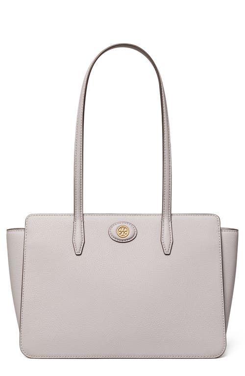 Tory Burch Small Robinson Pebble Leather Tote in Bay Gray at Nordstrom