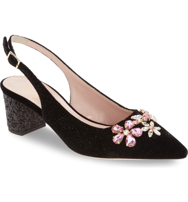 KATE SPADE NEW YORK 'montana' slingback pump, Main, color, Black