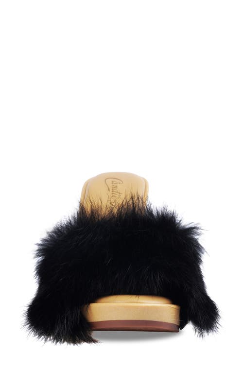 Candies Candie's Celestine Faux Fur Side Sandal In Black