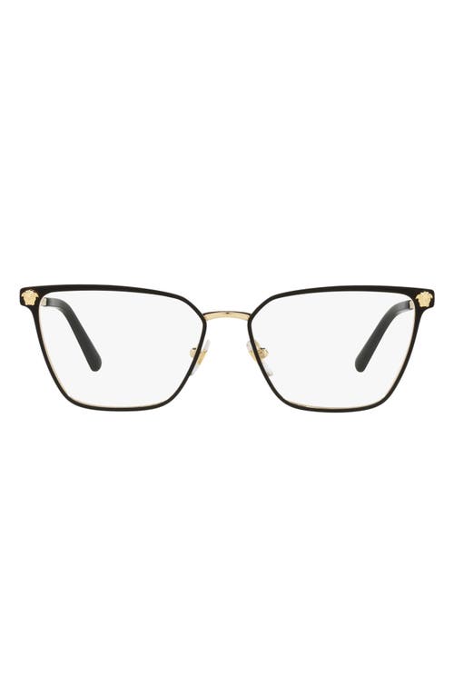 Versace 54mm Optical Glasses in Black Gold at Nordstrom