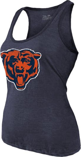 Majestic Threads Women's Majestic Threads Heathered Navy Chicago Bears Name  & Number Tri-Blend Tank Top