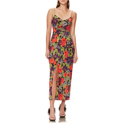 Afrm Rosie Sleeveless V-Neck Midi Dress, Black