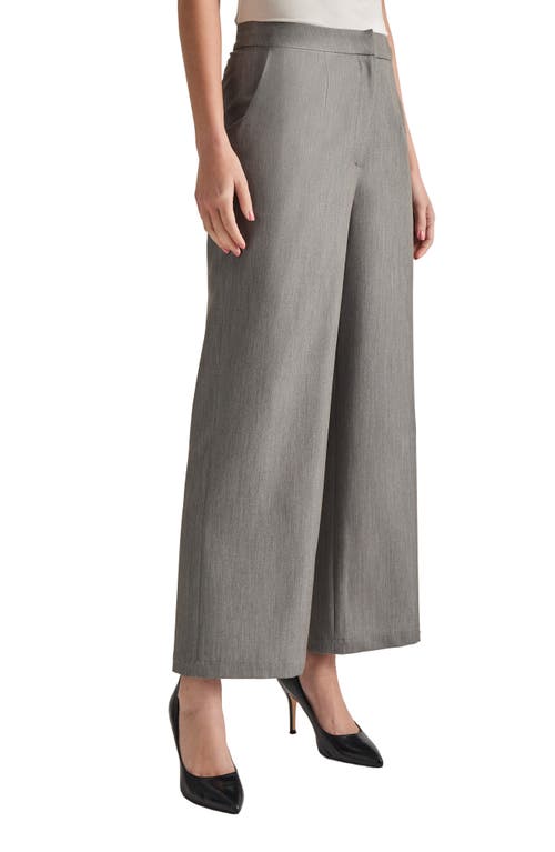 Shop Misook Stretch Woven Wide Leg Pants In Black/white