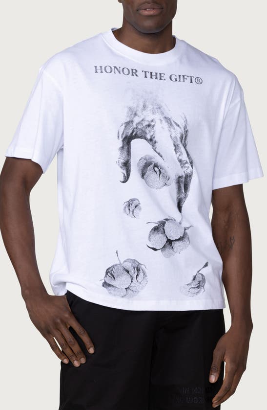 Shop Honor The Gift Field Hand Graphic T-shirt In White