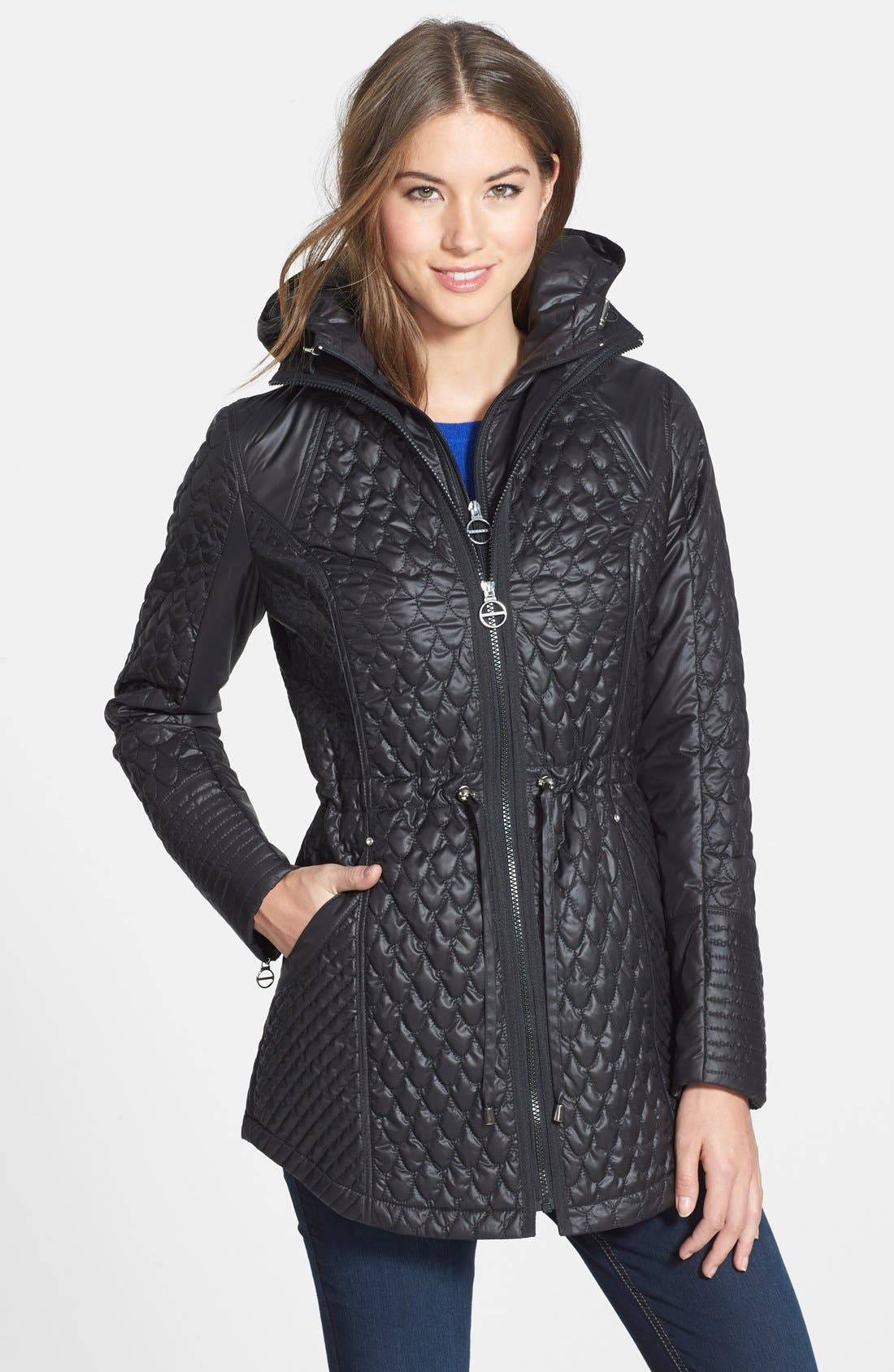 laundry by shelli segal quilted hooded jacket