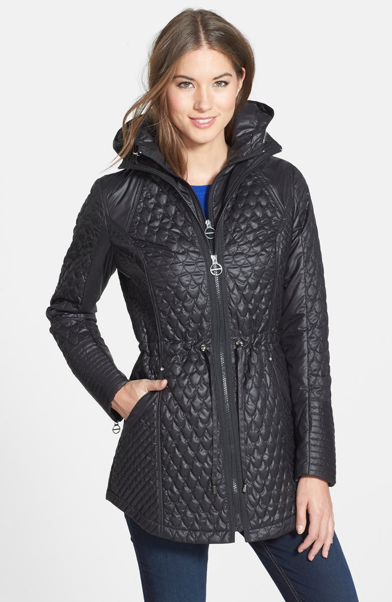 Laundry by Shelli Segal Quilted Jacket with Hooded Inset | Nordstrom
