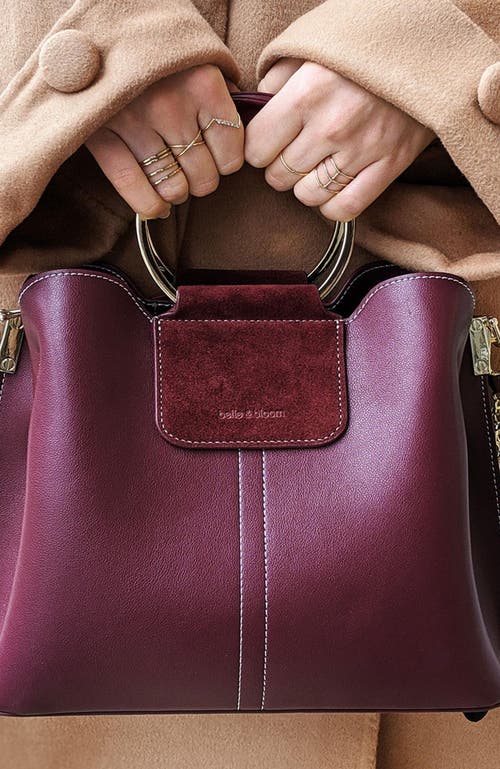 Belle & Bloom Twilight Leather Cross In Merlot