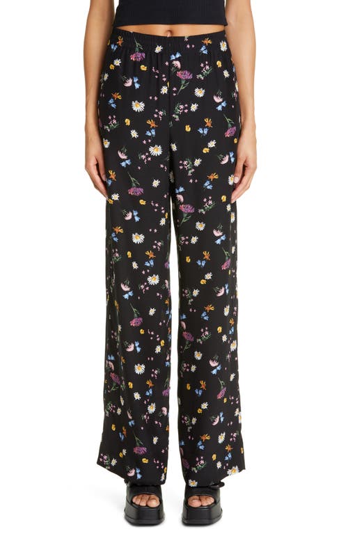Stella McCartney Ditsy Floral Wide Leg Silk Pants in 8475 - Multicolor