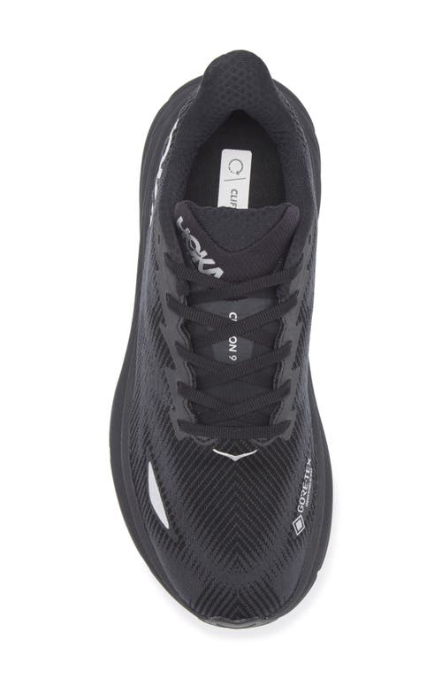 Shop Hoka Clifton 9 Running Shoe In Black/black/black