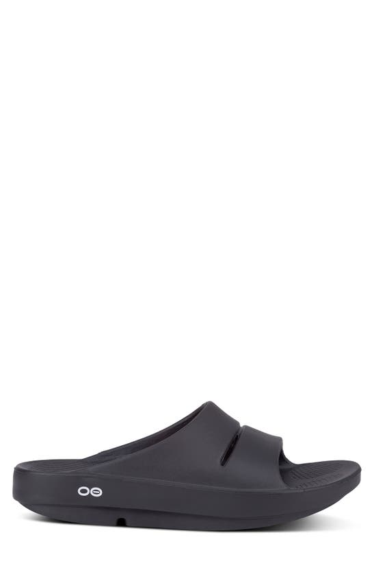 Shop Oofos Ooahh Slide Sandal In Black