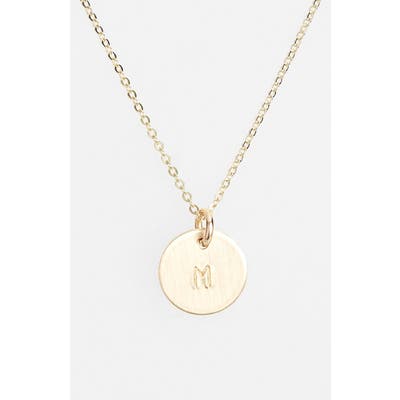 Nashelle 14K-Gold Fill Initial Mini Circle Necklace