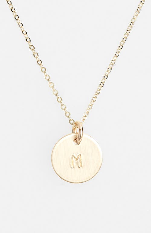 14k-Gold Fill Initial Mini Circle Necklace in 14K Gold Fill M